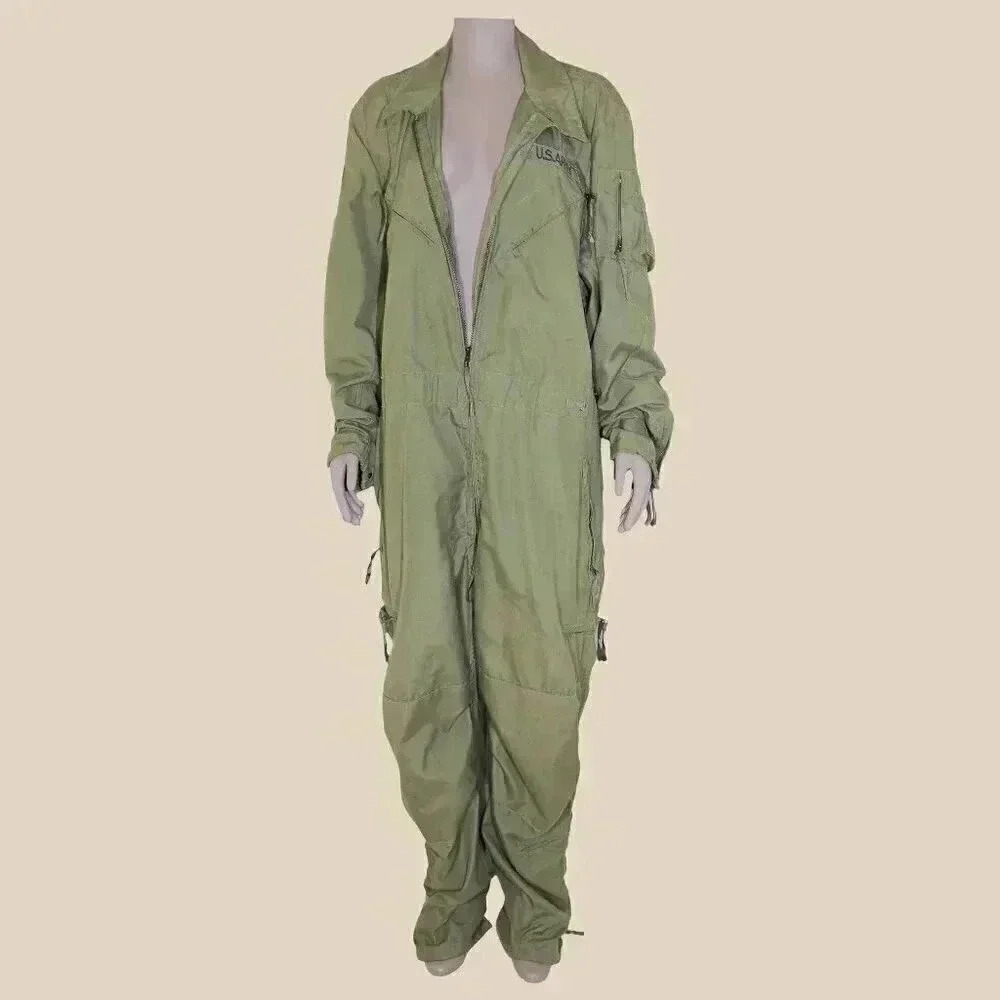Vintage Unisex US Army Military Green Jumpsuit Size Large Fall Utility Outerwear